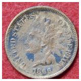 1866 Indian Head Cent - Rare Date