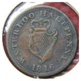 1816 Waterloo Half Penny