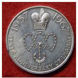 1957-1967 Silver 10th Anniv of Imamat AGA KHAN
