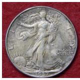 1937 Walking Liberty Half Dollar