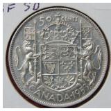 1953 Canada Silver 50 Cent Coin