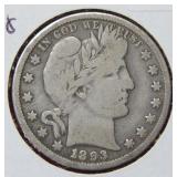 1893 O Barber Silver Half Dollar