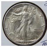 1943 D Walking Liberty Silver Half