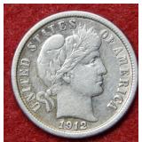 1912 Barber Silver Dime