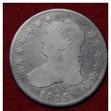 1819 Bust Silver Quarter