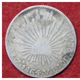 1864 Mexico 2 Reals