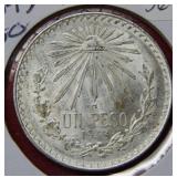 1943 Mexico Silver Peso Coin