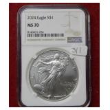 2024 Silver Eagle NGC MS70