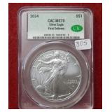 2024 Silver Eagle CAC MS70 - First Delivery