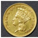1874 $3 US Gold Coin - Rare