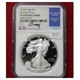 2018 S Silver Eagle First Day Issue NGC PF70 UC