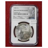 1882 S Morgan Silver Dollar NGC BU