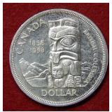 1958 Canada Totem Pole Canada Dollar