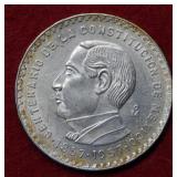 1957 Mexico 5 Peso Constitution Coin
