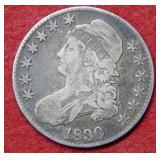1830 Bust Silver Half Dollar Coin