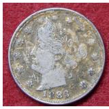 1883 Liberty Head Nickel with Cents