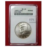 1998 S Kennedy Half Specimen ANACS MS69