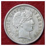 1914 D Barber Silver Dime