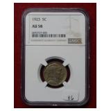 1923 Buffalo Nickel NGC AU58