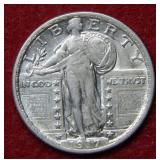 1917 Type II Standing Liberty Silver Quarter