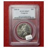 1989 D Congress Comm Half PCGS MS67