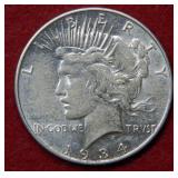 1934 D Peace Silver Dollar