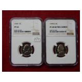 1964 Jefferson Nickel PF66 & 1978 Nickel NGC PF68