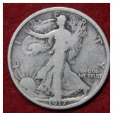 1917 D OBV Walking Liberty Silver Half