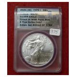 2021 (W) Silver Eagle Type I ANACS MS70