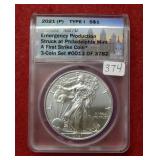 2021(P) Silver Eagle Type I ANACS MS70