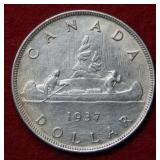 1937 Canada Silver Dollar