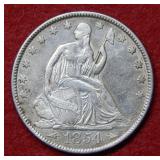 1854 O Seated Liberty Silver Half Dollar