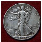 1938 D Walking Liberty Silver Half