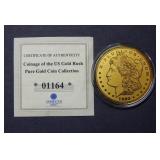 1/200 oz Gold Proof Morgan Copy