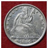 1854 O Seated Liberty Half with Arrows