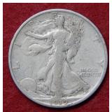 1919 S Walking Liberty Silver Half