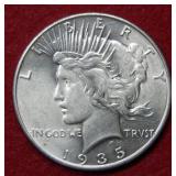 1935 Peace Silver Dollar Coin