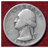 1932 D Washington Silver Quarter