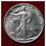 1939 S Walking Liberty Silver Half