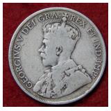 1919 Canada Silver Half Dollar Coin