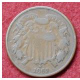 1869 Two Cent Piece