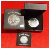 2017 Tokelau $5 Maori Moko - Black Rhodium Finish