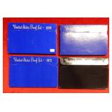 (4) US Proof Sets 1970-1973
