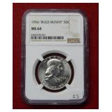1956 Franklin Half Bugs Bunny NGC MS64