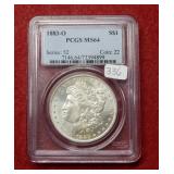 1883 O Morgan Silver Dollar PCGS MS64