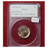1938 D Buffalo Nickel PCGS MS66