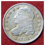 1834 Bust Silver Dime