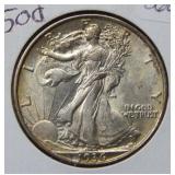 1936 Walking Liberty Silver Half