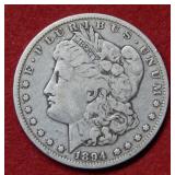1894 Morgan Silver Dollar Coin