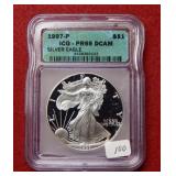1997 Silver Eagle 1oz ICG PR69 DCAM